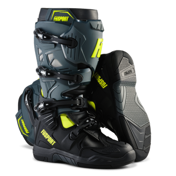FüSport XP2 motocross boots – fluro grey black