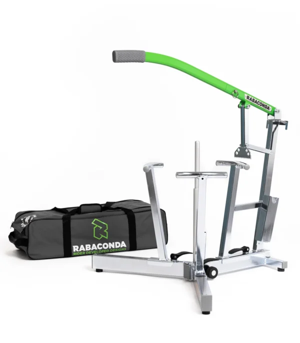 Rabaconda tyre changer with carry bag for dirt bike and enduro tyre changes
