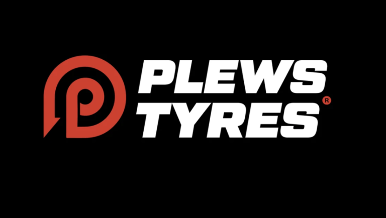 Plews Tyres Australia logo for off-road motorcycle tyres